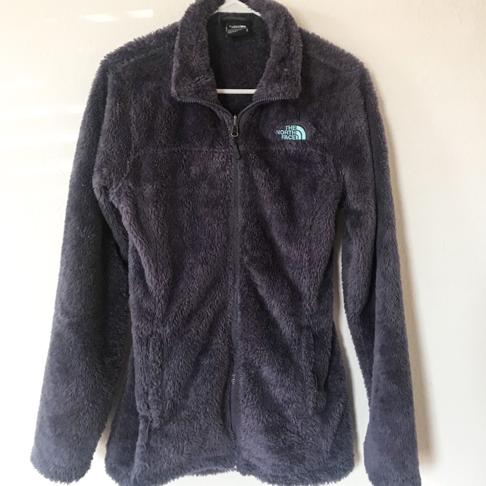 The North Face Purple Zip Down Fleece Fuzzy